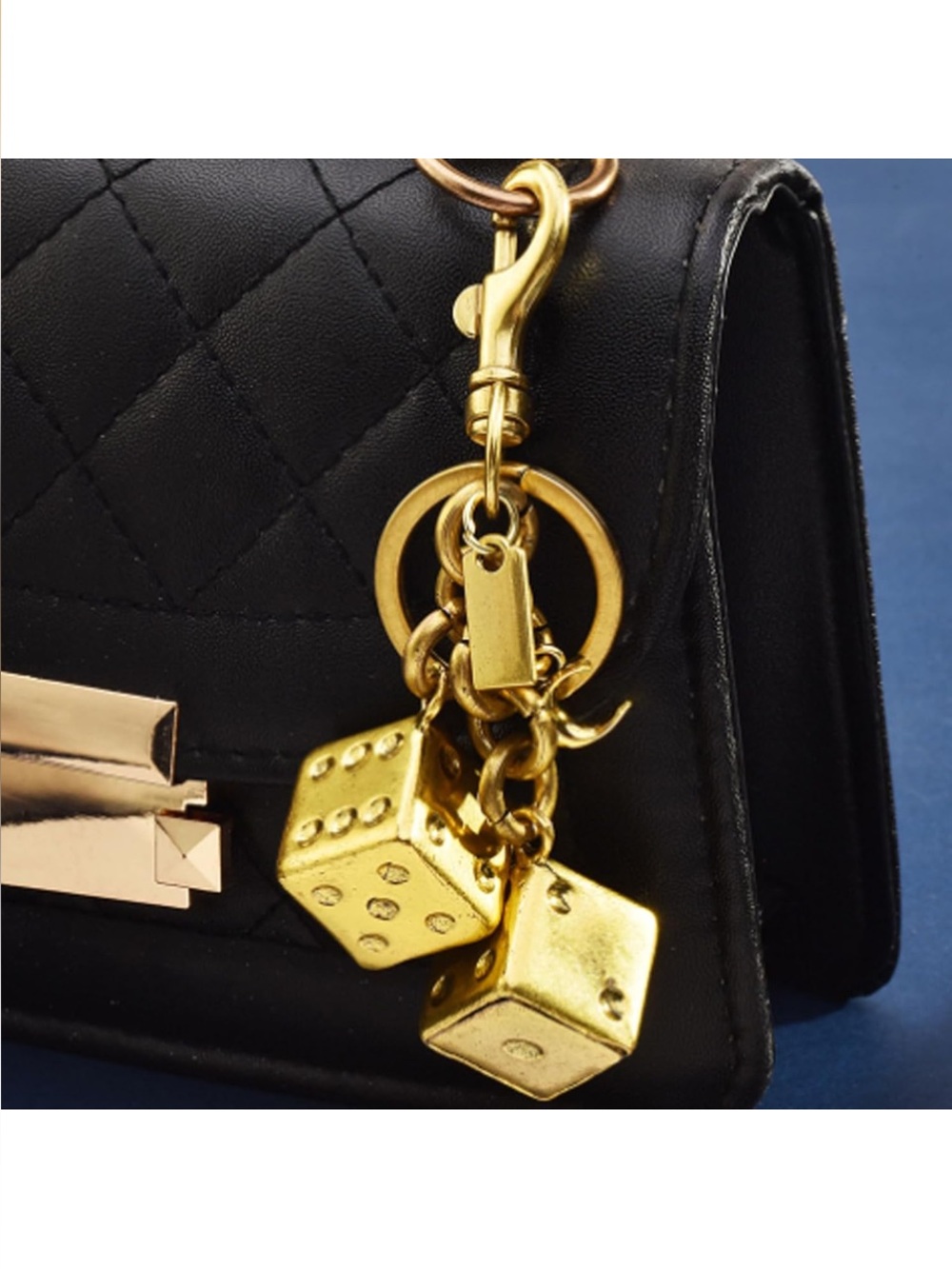 Bag Charm/Key Chain-Dice Metal Cool Keychain Handbag Bag Pendant Key Chain Keych - Picture 6 of 11
